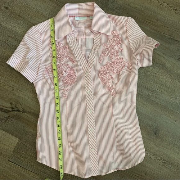 New York and Company Striped Button-up in Size XS - Picture 12 of 13
